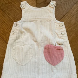 Robe Catimini ecrue en velours imprimé cœur 12 mois