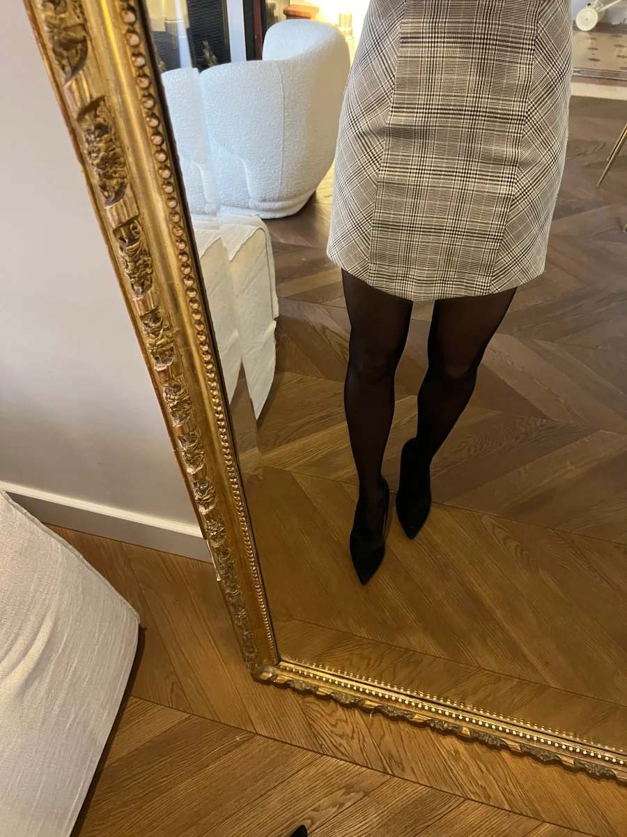 Zara - Jupe courte carreaux pied de poule