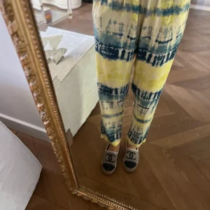 Topolina - Pantalon tie dye jaune bleu
