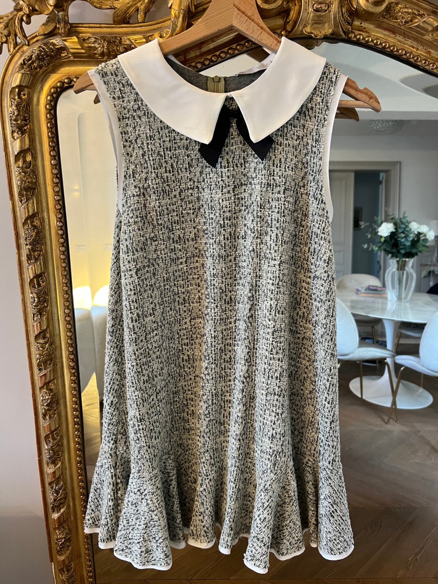 Zara - Robe col blanc noeud noir – Image 5