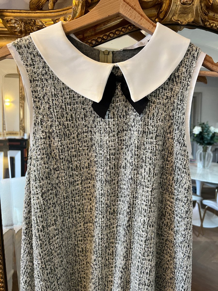 Zara - Robe col blanc noeud noir – Image 6