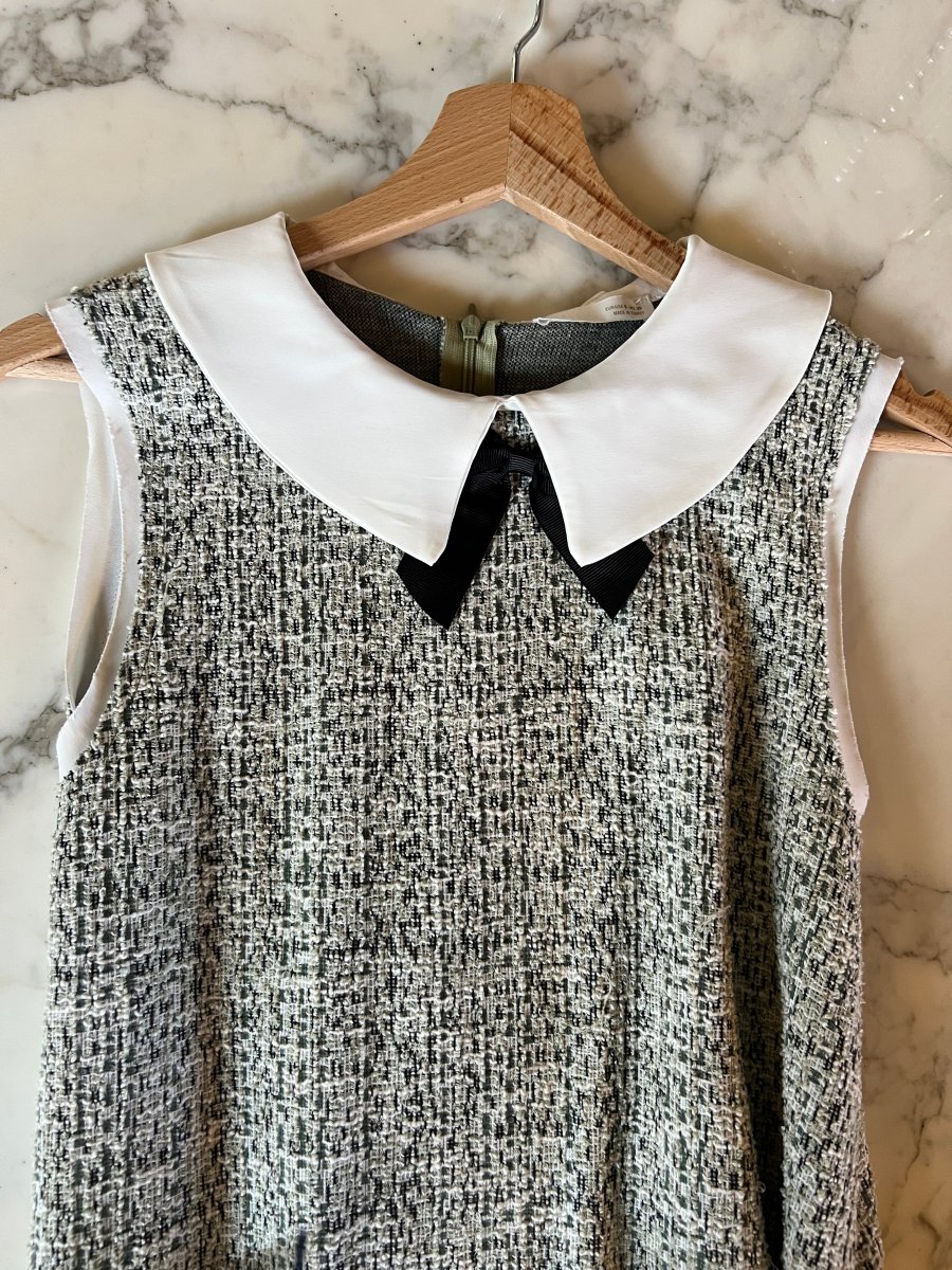 Zara - Robe col blanc noeud noir – Image 8