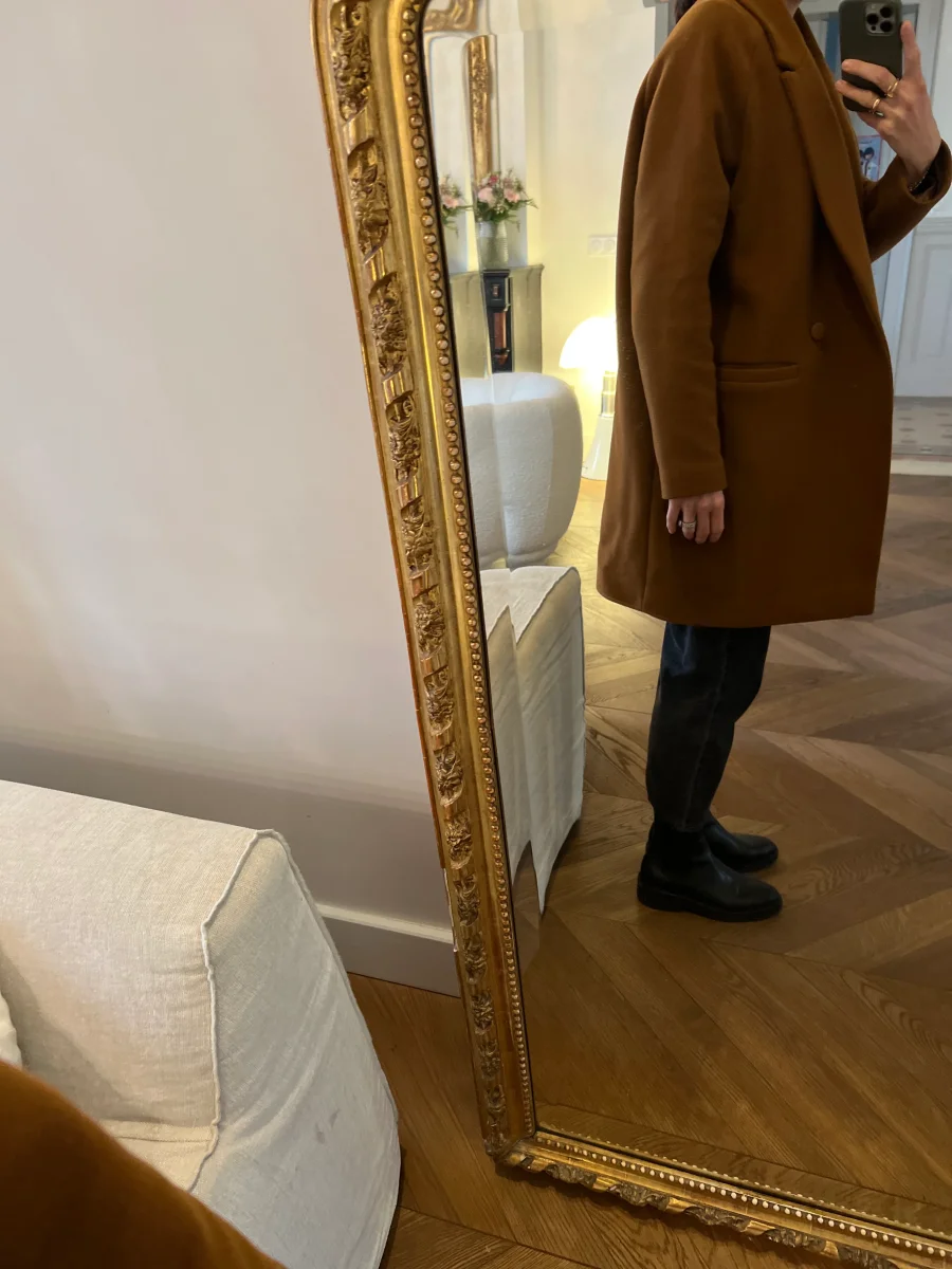 Manteau Des Petits Hauts marron camel – Image 5