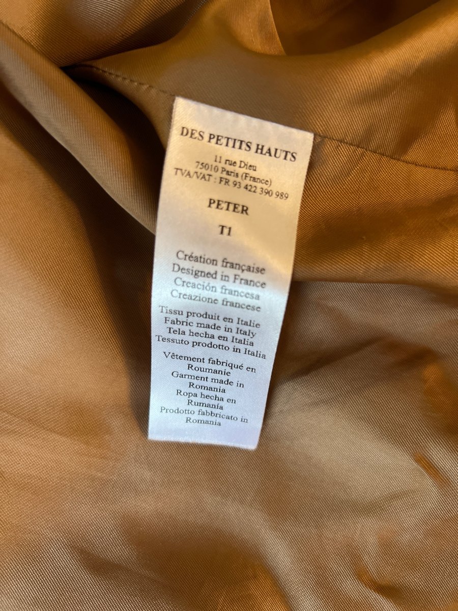 Manteau Des Petits Hauts marron camel – Image 9