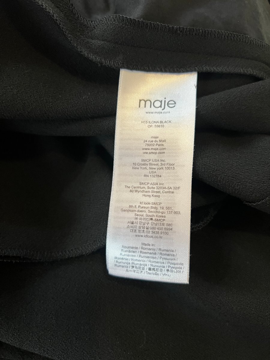 Maje - Combishort noire col blanc simili cuir – Image 9