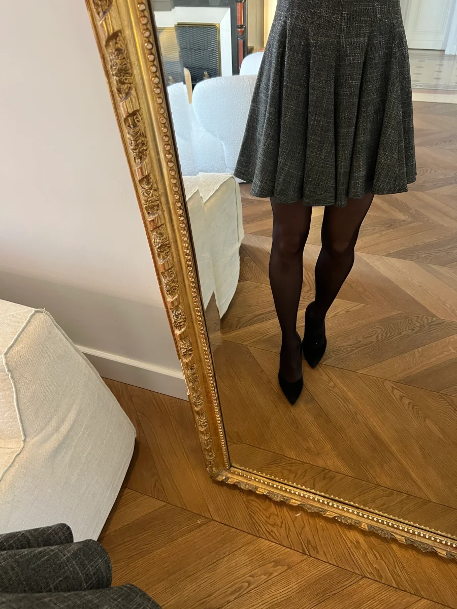 Zara - Robe gris chiné manches courtes – Image 5