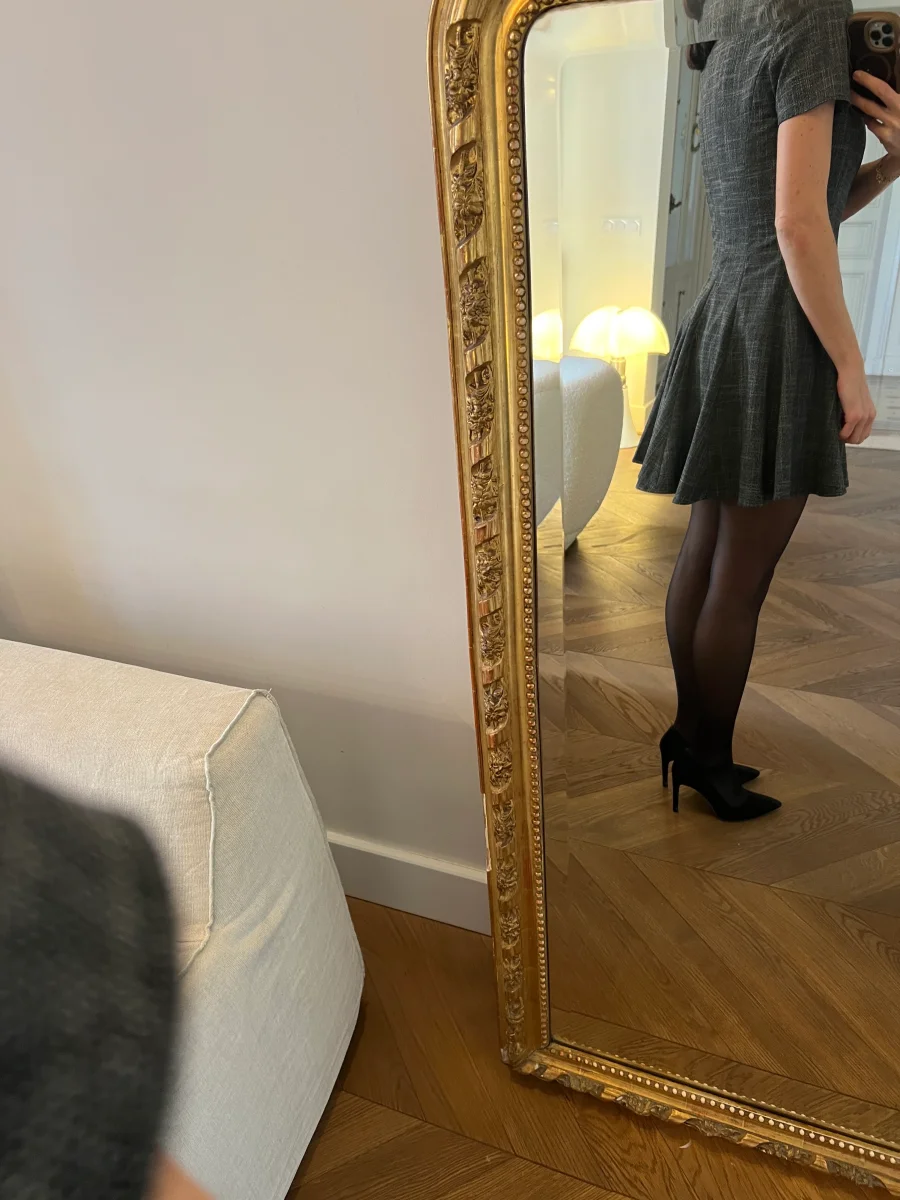 Zara - Robe gris chiné manches courtes – Image 6