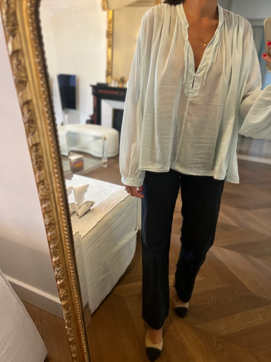 Forte Forte - Blouse fluide bleu ciel – Image 4