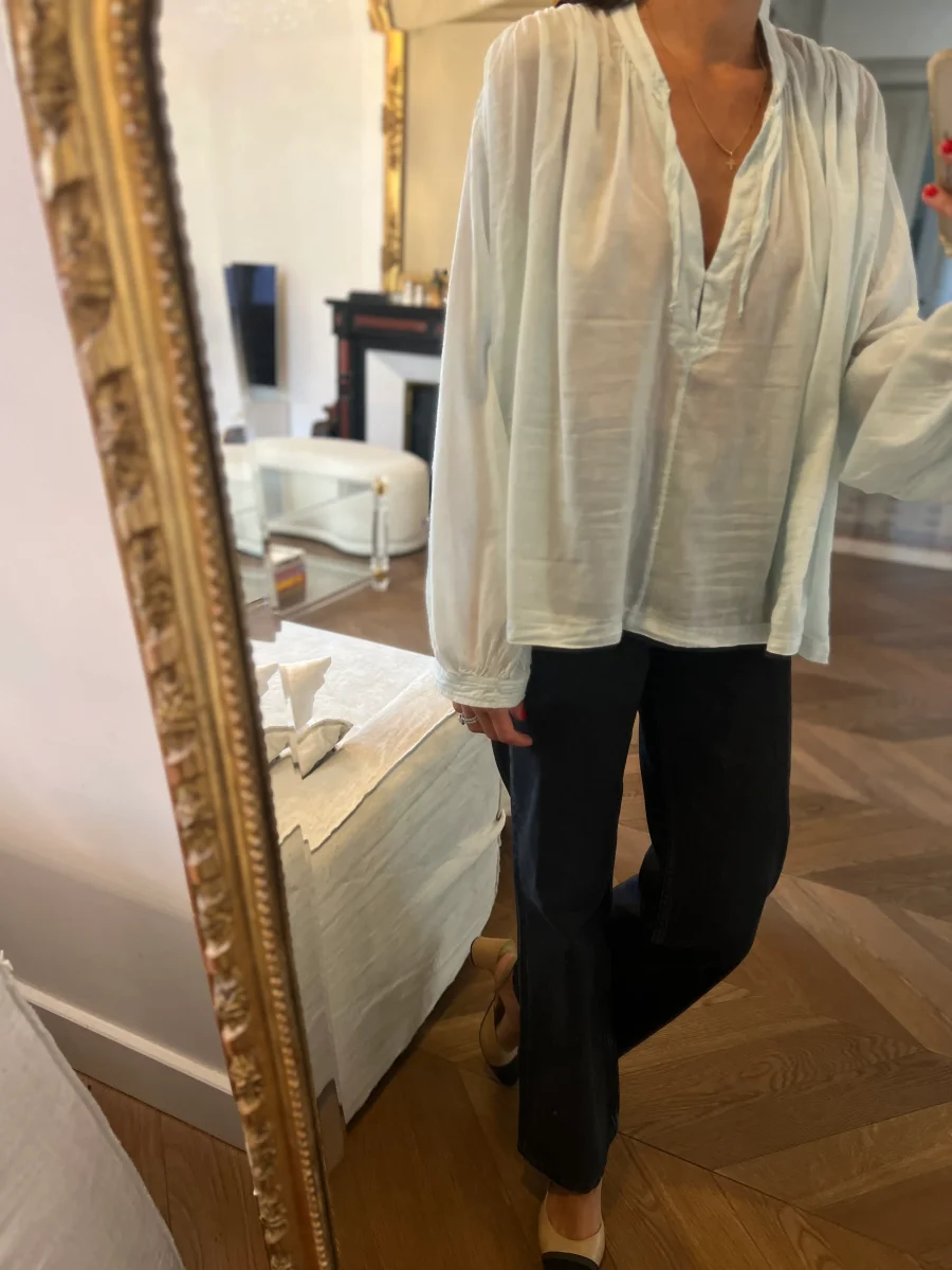Forte Forte - Blouse fluide bleu ciel – Image 3