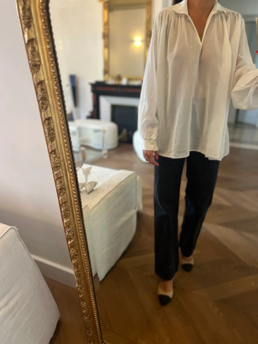 Forte Forte - Blouse blanc col V – Image 4