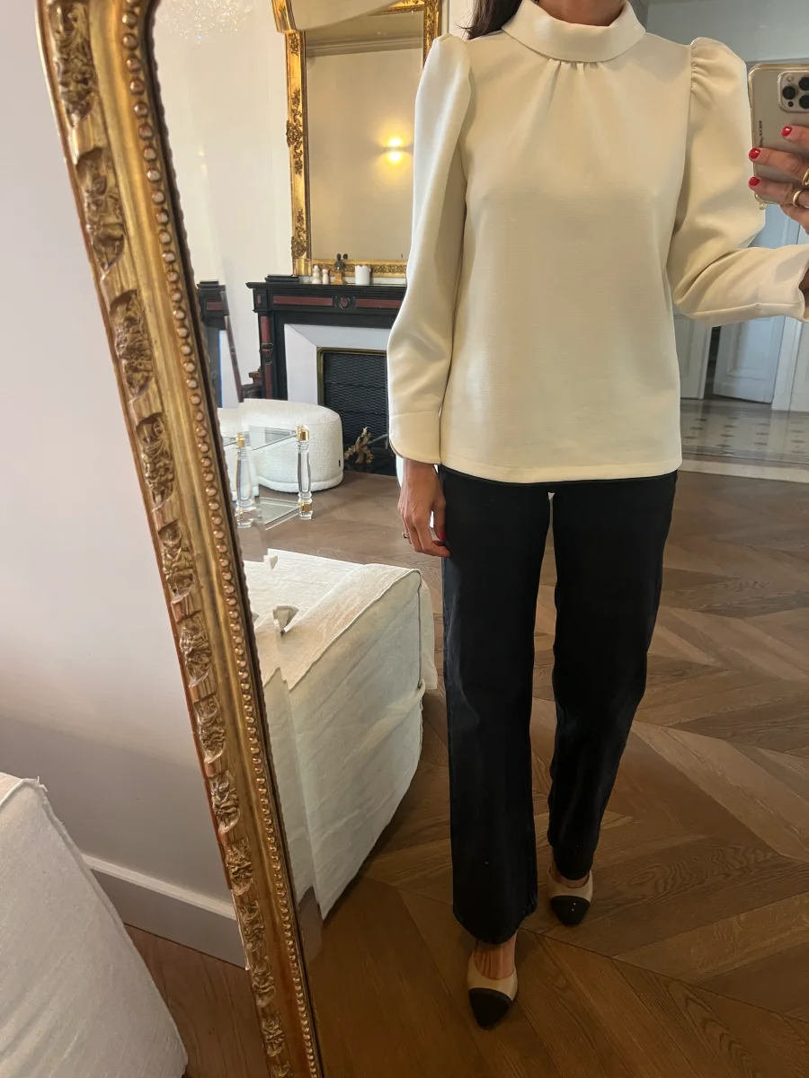 Janne Mill - Blouse ecrue boutons pressions – Image 4