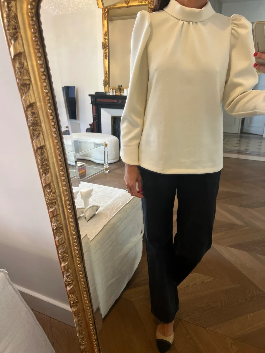 Janne Mill - Blouse ecrue boutons pressions – Image 5