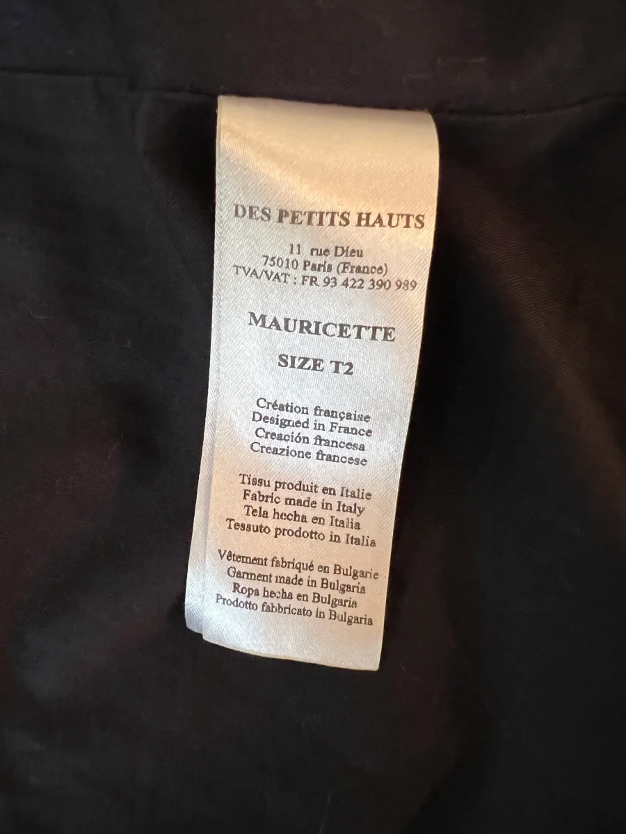 Manteau des Petits Hauts bleu marine col irisé – Image 7
