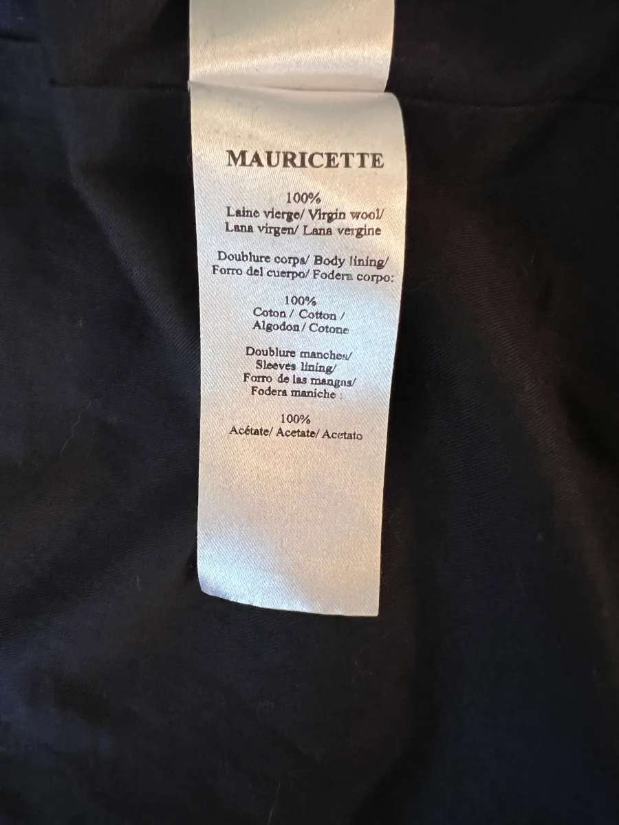 Manteau des Petits Hauts bleu marine col irisé – Image 8