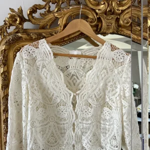 Sézane - Boléro crochet ecru