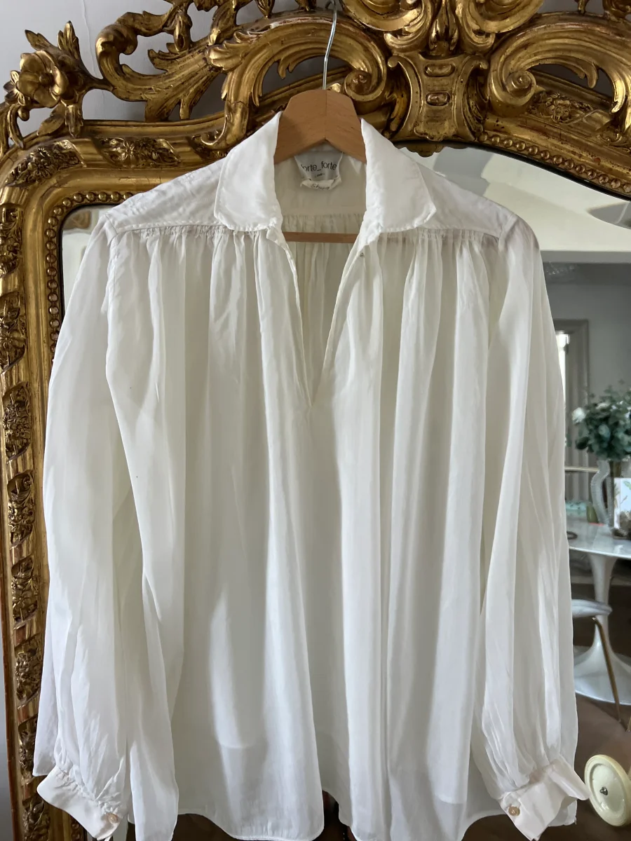 Forte Forte - Blouse blanc col V – Image 5