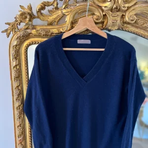Pull Princesse Tam Tam en cachemire bleu marine