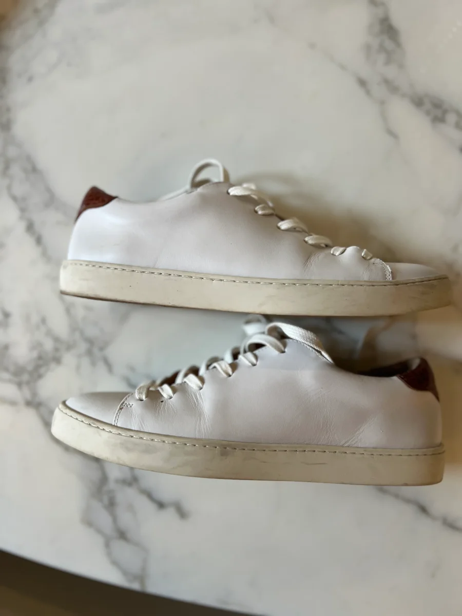 Baskets Bobbies blanc cassé & croco – Image 4