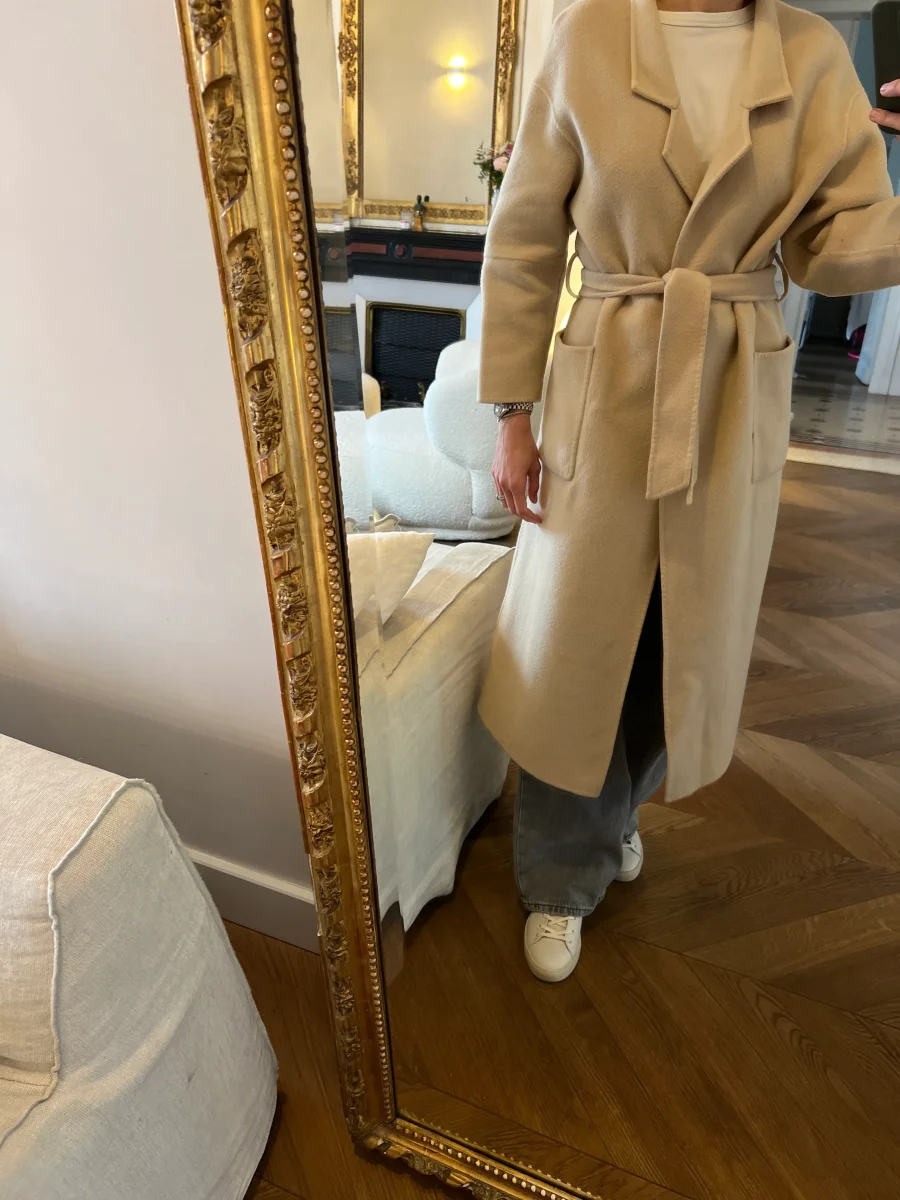 Manteau Ba&sh en laine beige – Image 6