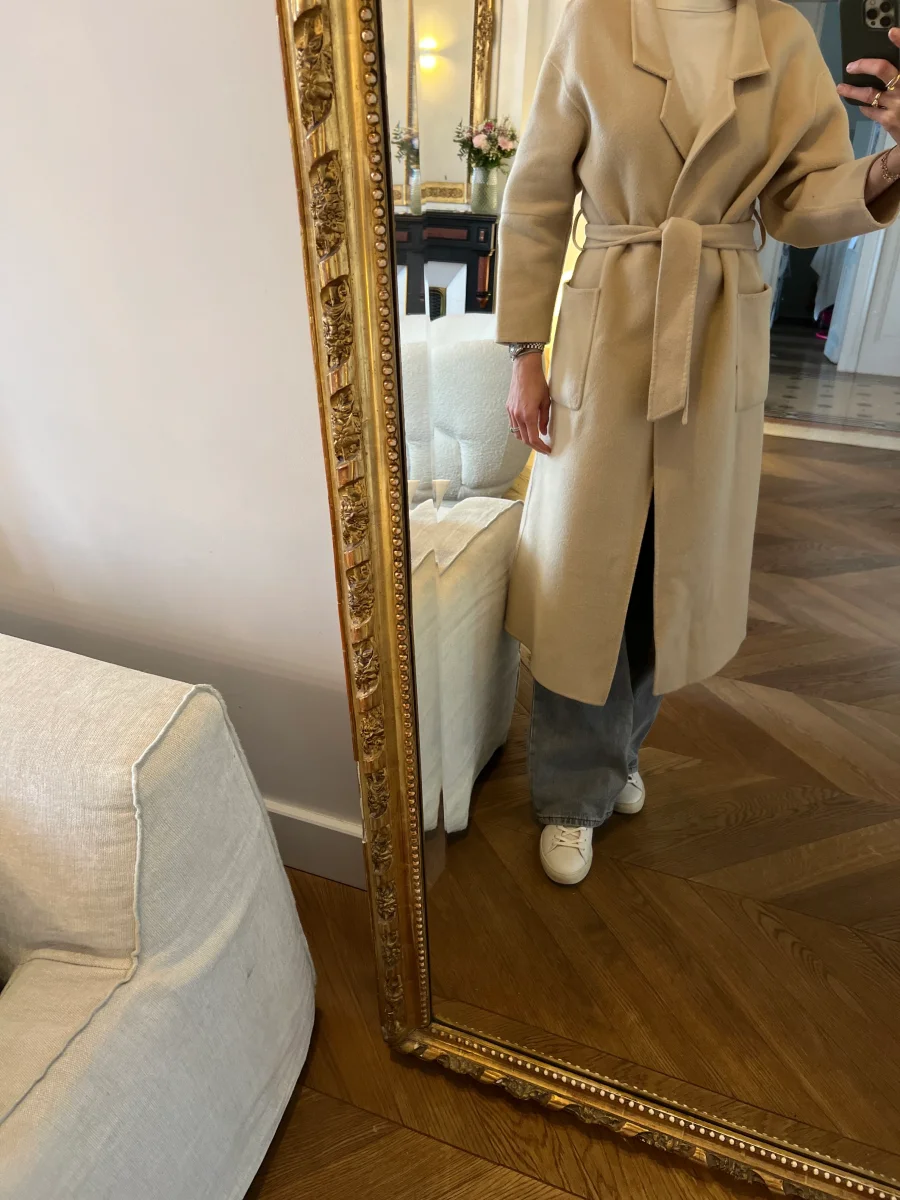 Manteau Ba&sh en laine beige – Image 7