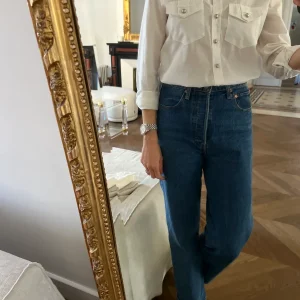 Chemise Kookai blanc col liseré argenté