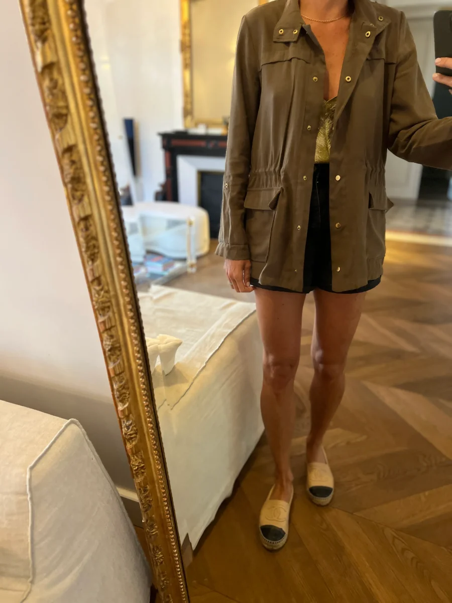 Veste Kaki Zara boutons dorés – Image 2