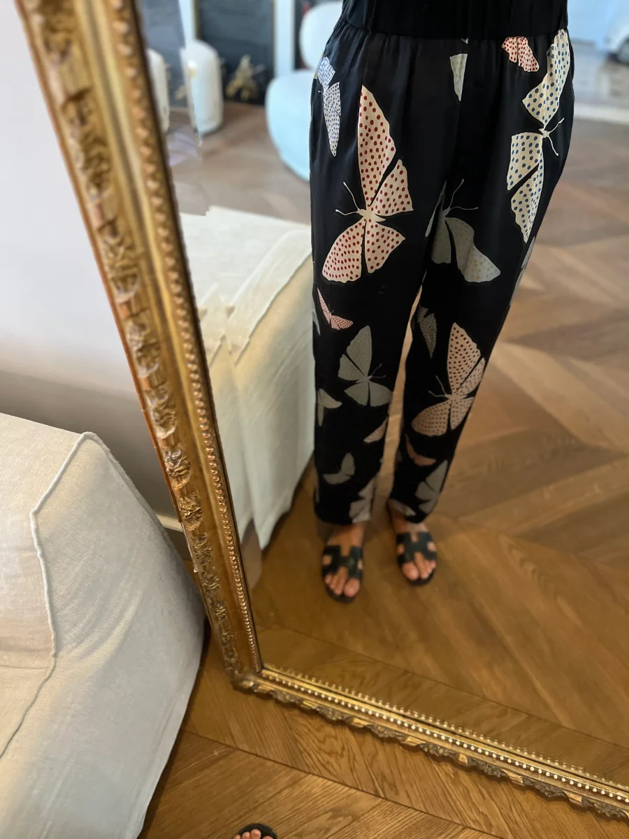 Pantalon Forte Forte en soie papillons