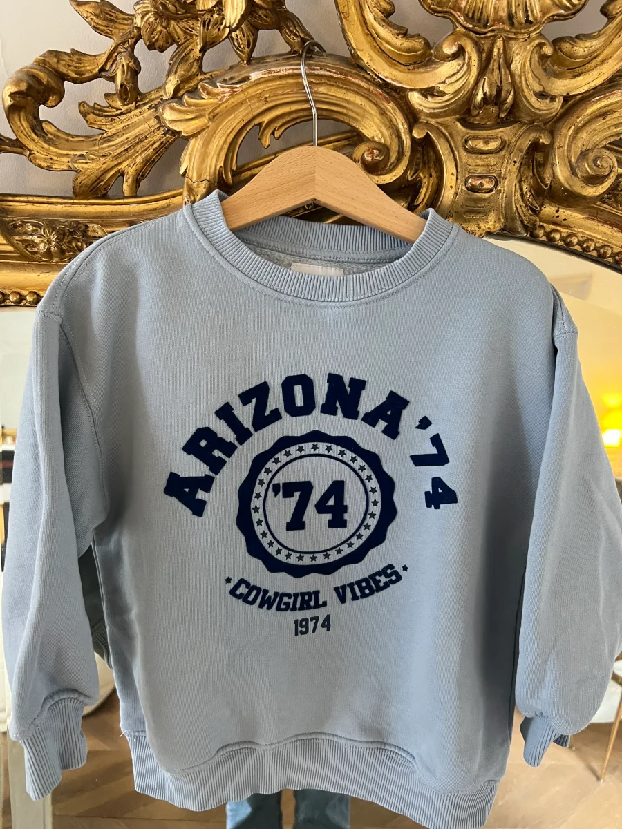 Aurianne Sinacola - Zara Sweat bleu ciel Arizona 74