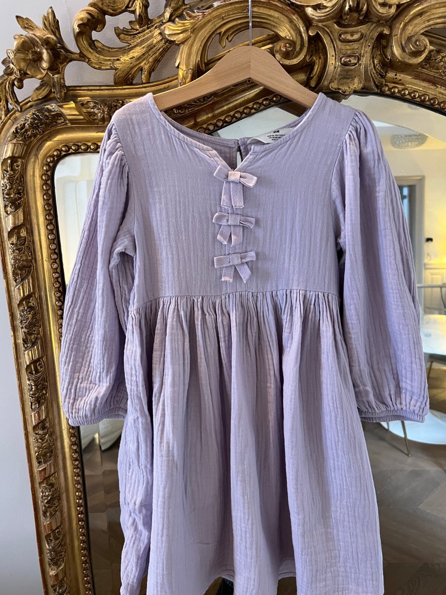 Aurianne Sinacola - H&M Robe en coton lila T.5-6 ans