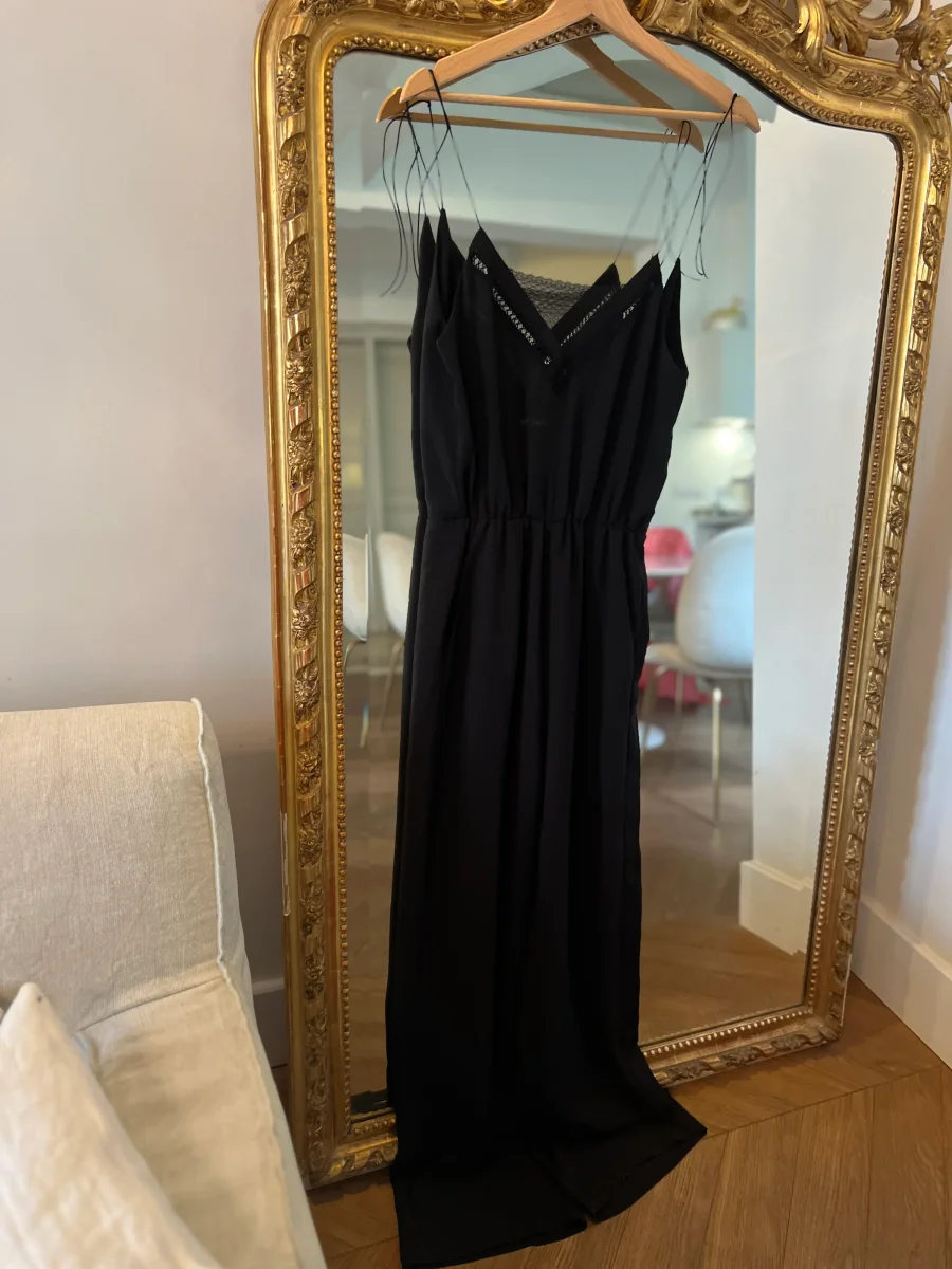 Maje - Combinaison noire pantalon à bretelles – Image 5