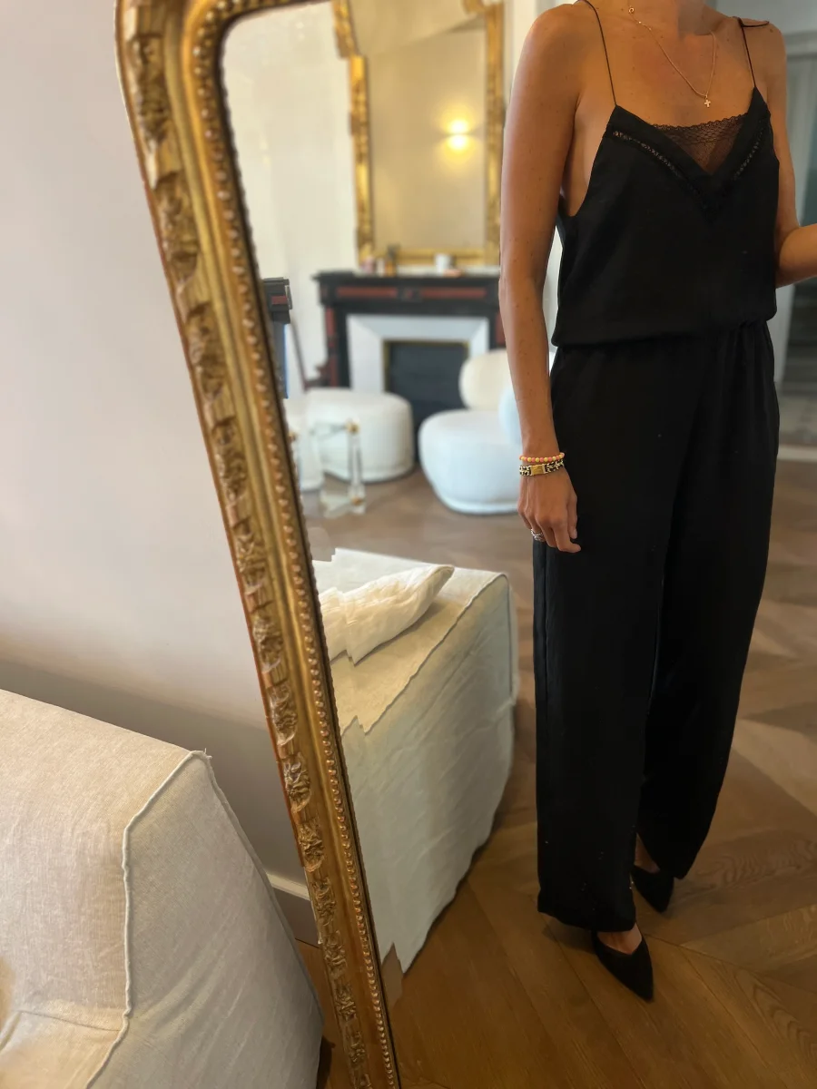 Maje - Combinaison noire pantalon à bretelles – Image 4