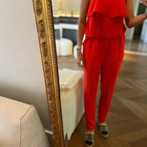 Combinaison pantalon Sézane rouge volant