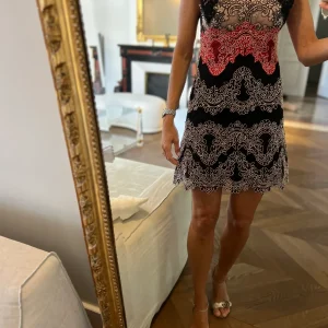 Robe Sandro broderie triocolor