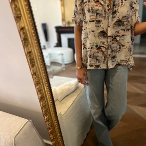 All Saints - Chemise en soie manches courtes à motifs