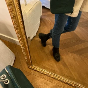 Sac Lacoste en cuir vert