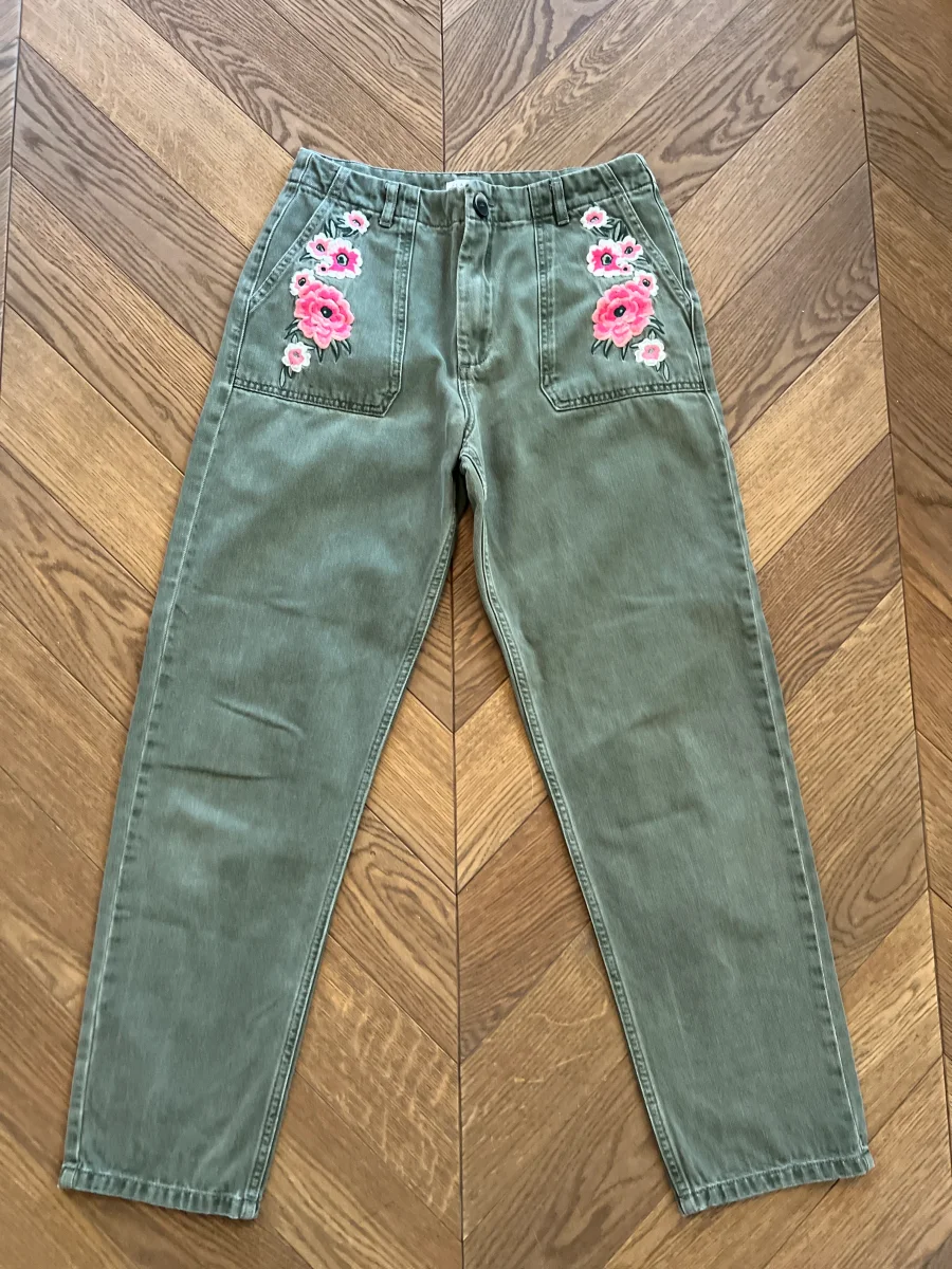 Jean Claudie Pierlot kaki à fleurs – Image 3