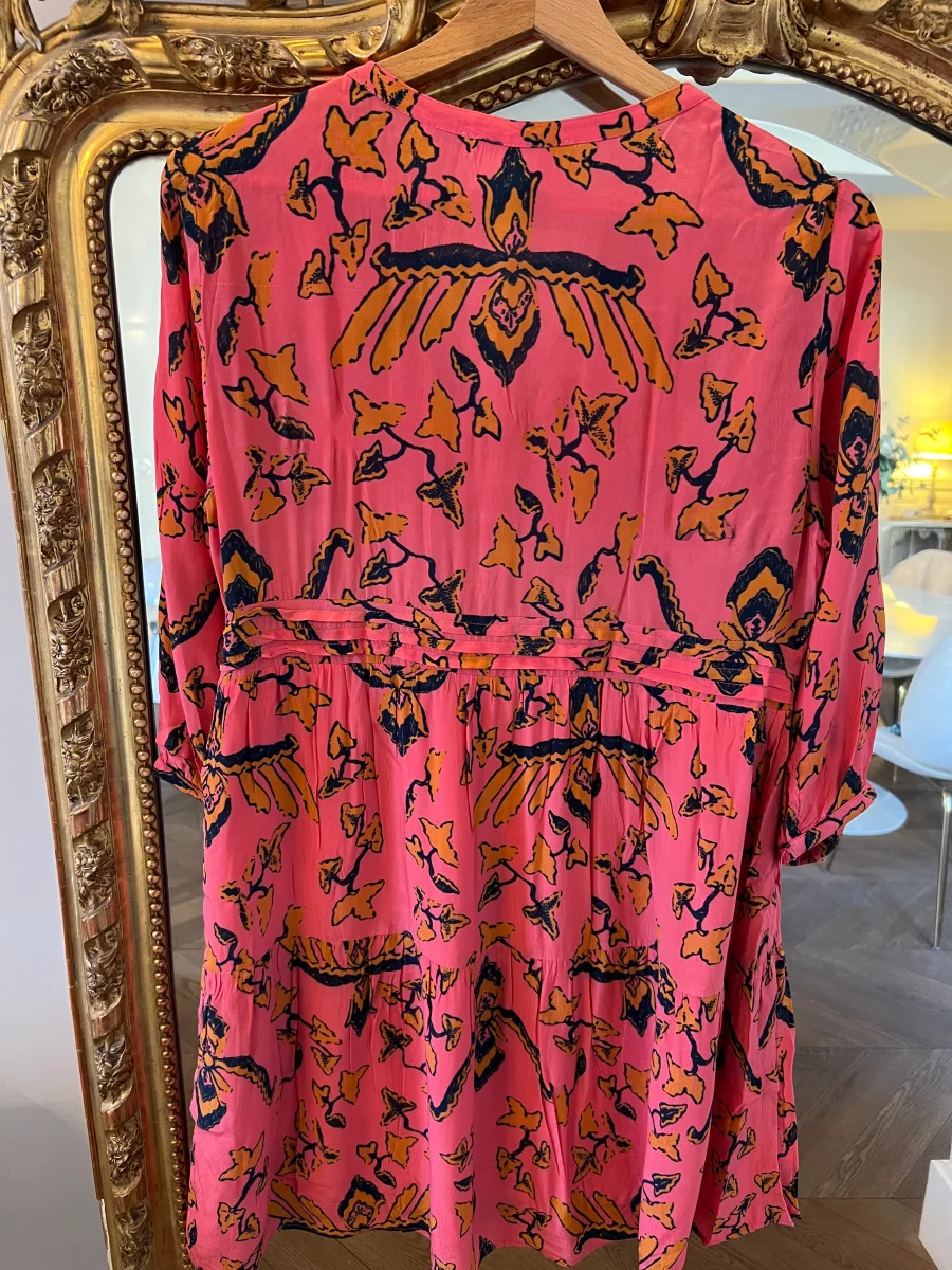 Ba&sh - Robe rose et motifs orange – Image 4