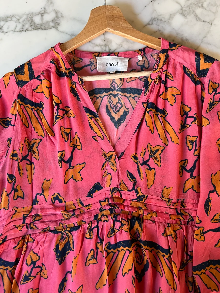 Ba&sh - Robe rose et motifs orange – Image 5