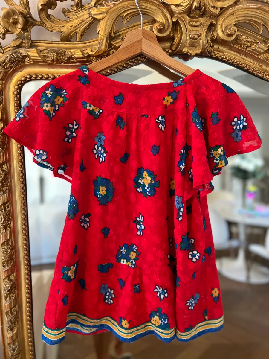 Top Ba&sh rouge fleurs bleues – Image 8