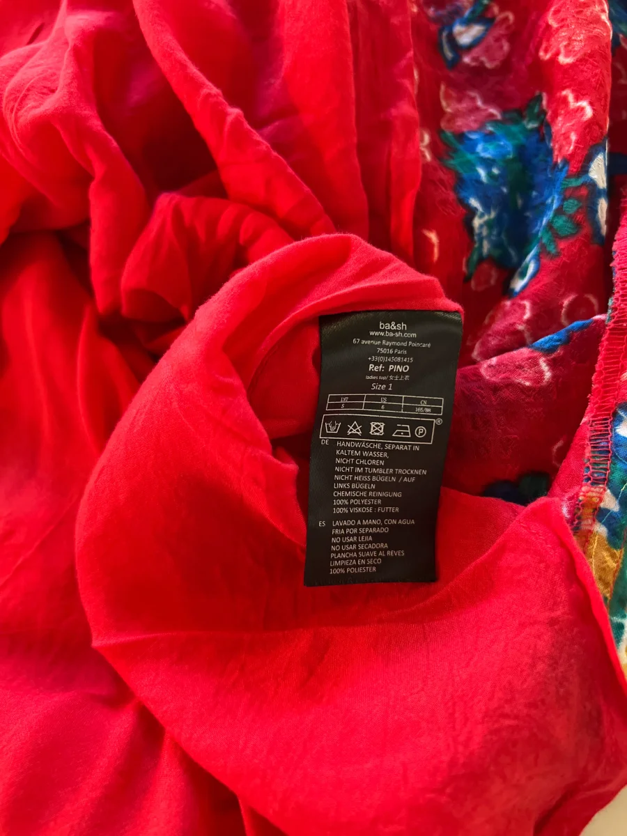 Top Ba&sh rouge fleurs bleues – Image 9