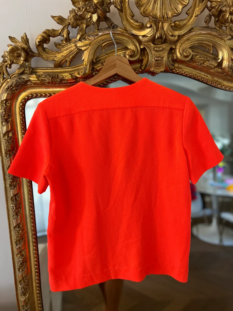 Top Claudie Pierlot orange fluo fermeture eclair – Image 6