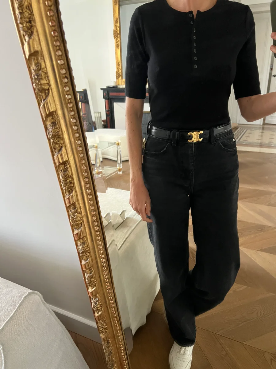 Lot de 2 T-shirts Sézane boutons kaki et noir – Image 6