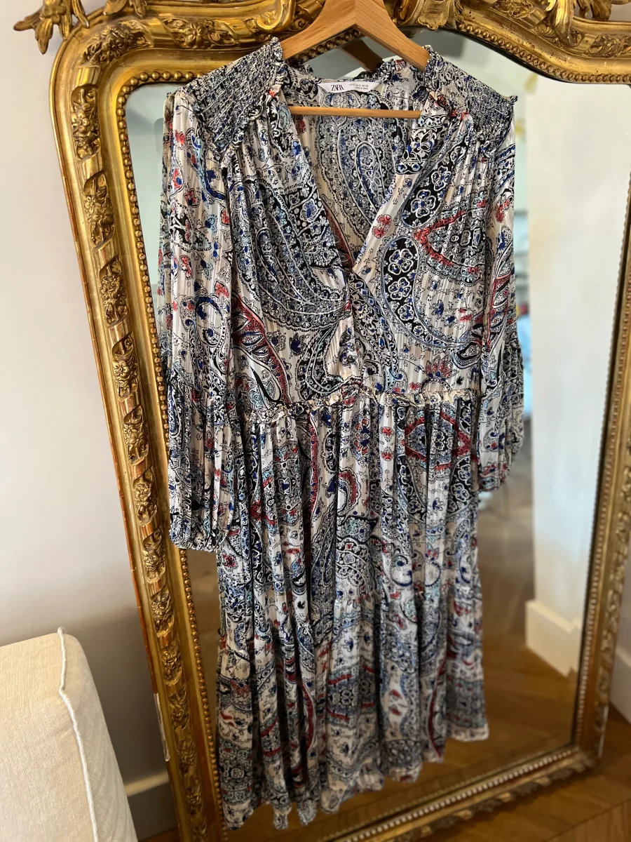 Robe Zara longue fluide bleue – Image 6