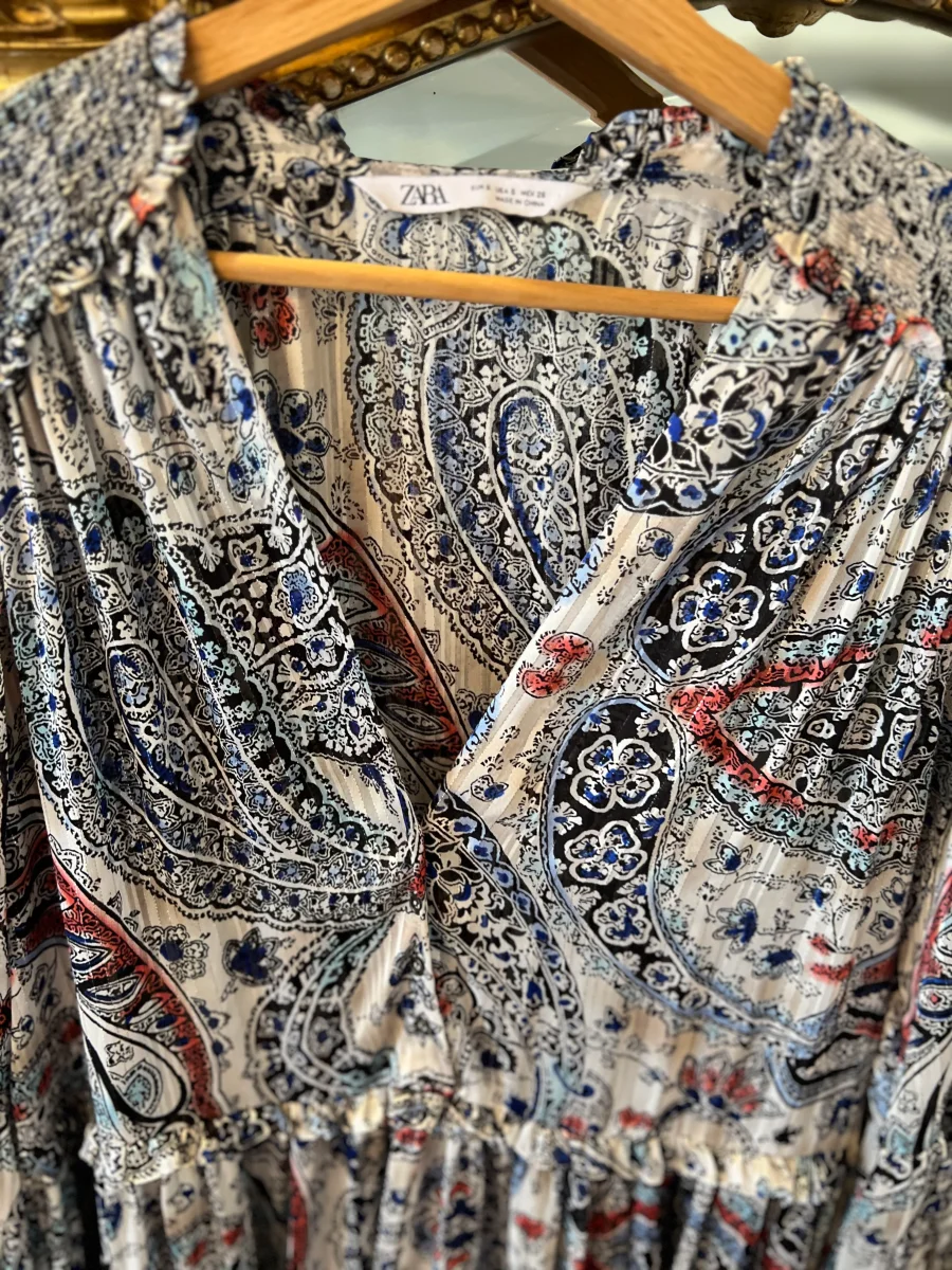 Robe Zara longue fluide bleue – Image 7