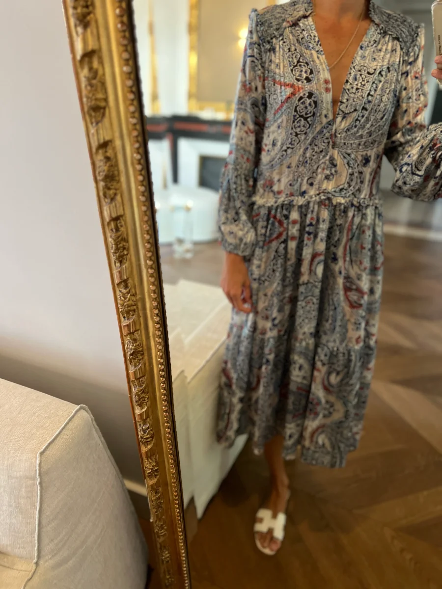 Robe Zara longue fluide bleue – Image 2