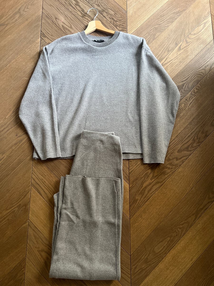 Zara - Ensemble pantalon pull gris sportwear – Image 4