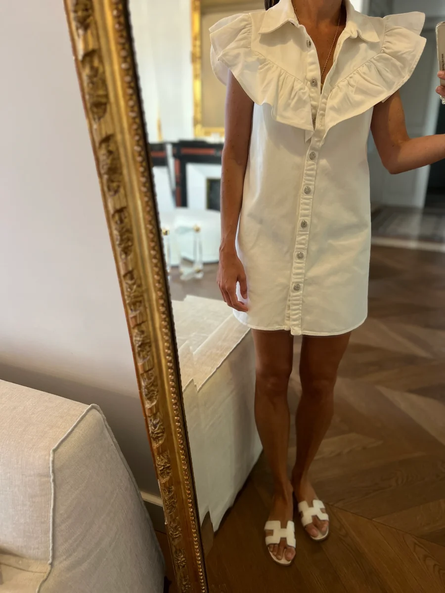 Robe Zara en jean blanc – Image 2