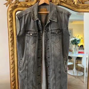 American Vintage - Veste longue en jean sans manche