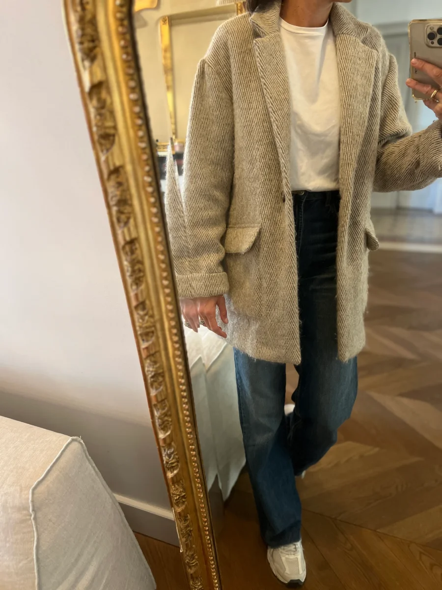 American Vintage - Veste en laine beige – Image 3