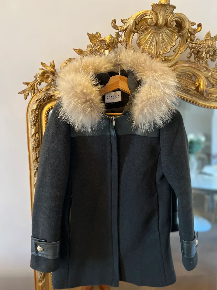 Manteau Claudie Pierlot kaki à capuche